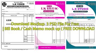 Download Mockup 3 PSD File For Free | Bill Book  Cash Memo mock up  FREE DOWNLOAD by L.K video 2021