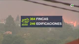 El incendio de Tenerife ha afectado a 364 fincas registrales