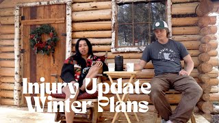 Off Grid Log Cabin: Plans for winter, cabin cooking, meet our kitty, injury update