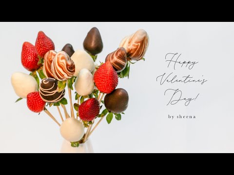 DIY Chocolate Covered Strawberry Bouquet