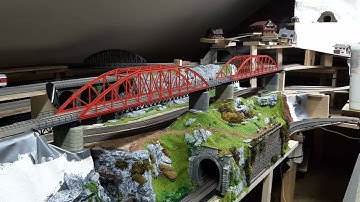 building track, modelbaan, anlage H0 part 51 c rails trix