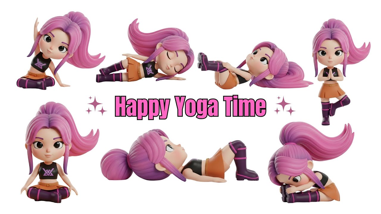 Happy Yoga Time 🌈 | Fun Moves to Stretch, Relax & Smile