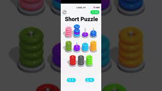 Color Hoop Stack || Short Puzzle || I try to complete in 1 minute 😎 || OamG ||