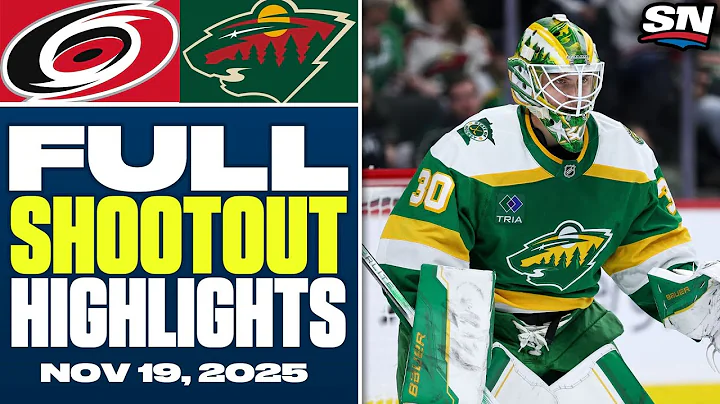 Carolina Hurricanes at Minnesota Wild | FULL Shootout Highlights - November 19, 2025
