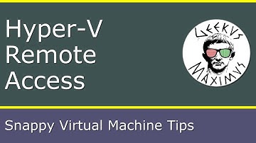 Hyper-V Remote Access without remote software installed on VMs