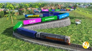 Jalur Kereta Api Zig-Zag Naik Turun 🚂 | Trainz Simulator Indonesia