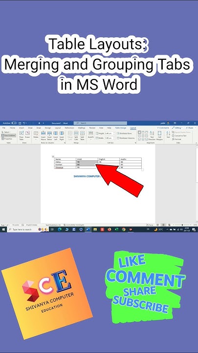 Efficient Table Layouts: Merging and Grouping Tabs in MS Word # ...