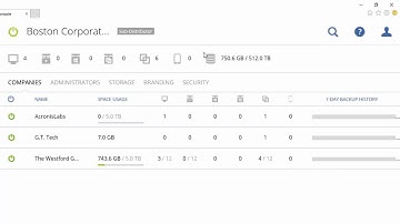 Acronis Backup Cloud Service Provider - Login and customer overview