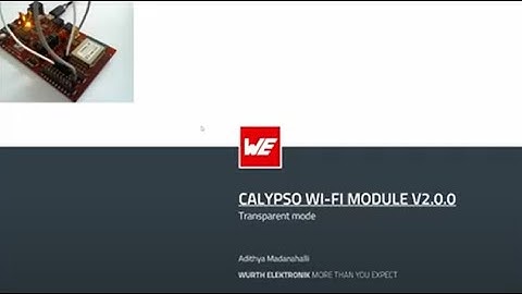 Calypso Wi-Fi module: UART-to-Wi-Fi bridge with a live demo