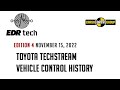 Edr tech  edition 4 toyota techstream vehicle control history data