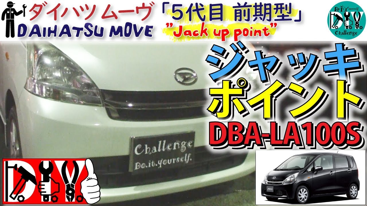 ダイハツ ムーヴ ジャッキポイント Daihatsu Move Jack Up Point Dba La100s D I Y Challenge