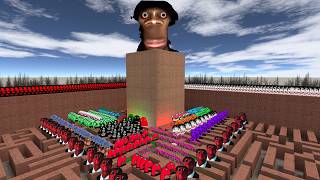 FIRE IN THE WHOLE OBUNGA, YOSHIE, AUUGHH AND ANGRY MUNCHI IN BIGMAZE | #Garry's mod #Gmod #nextbots