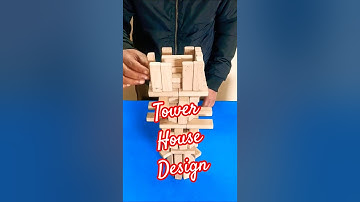 Jenga Tower House #shorts #shortvideo #jenga #house #tower #woodenblocks #jengatower #diy #tutorial