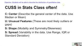 Describing Quantitative Data
