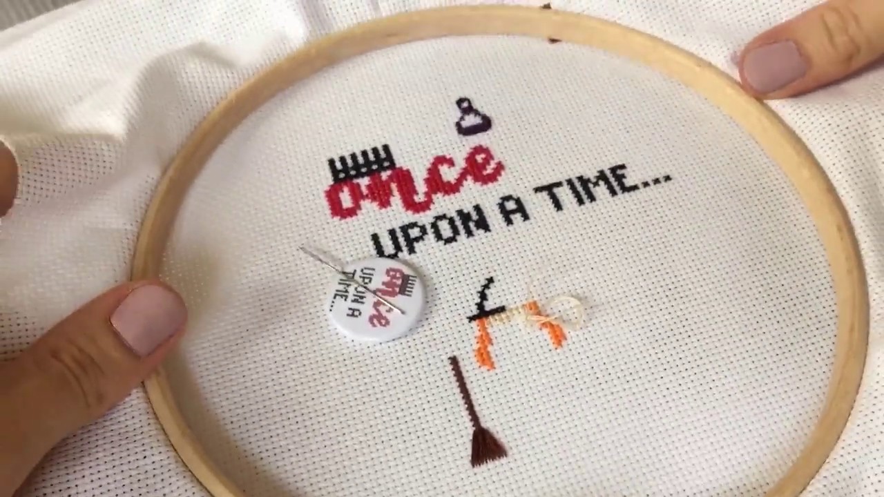 How to cross stitch a witch’s broom [Fantasy Fairytale Pattern] YouTube