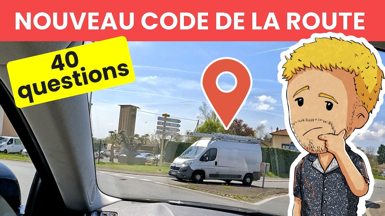 40 QUESTIONS - Nouveau Test Code de la route 2025 - Série 3