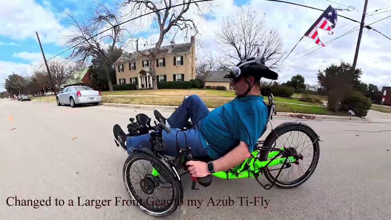 Mike Changed his Front Gear to a Larger Gear on his Azub Ti Fly