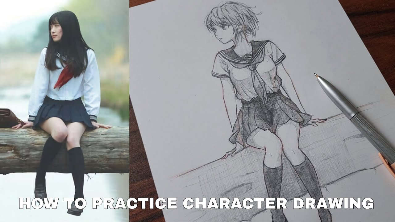 How To Use A Reference Picture To Draw Character | Best Way To Practice ...