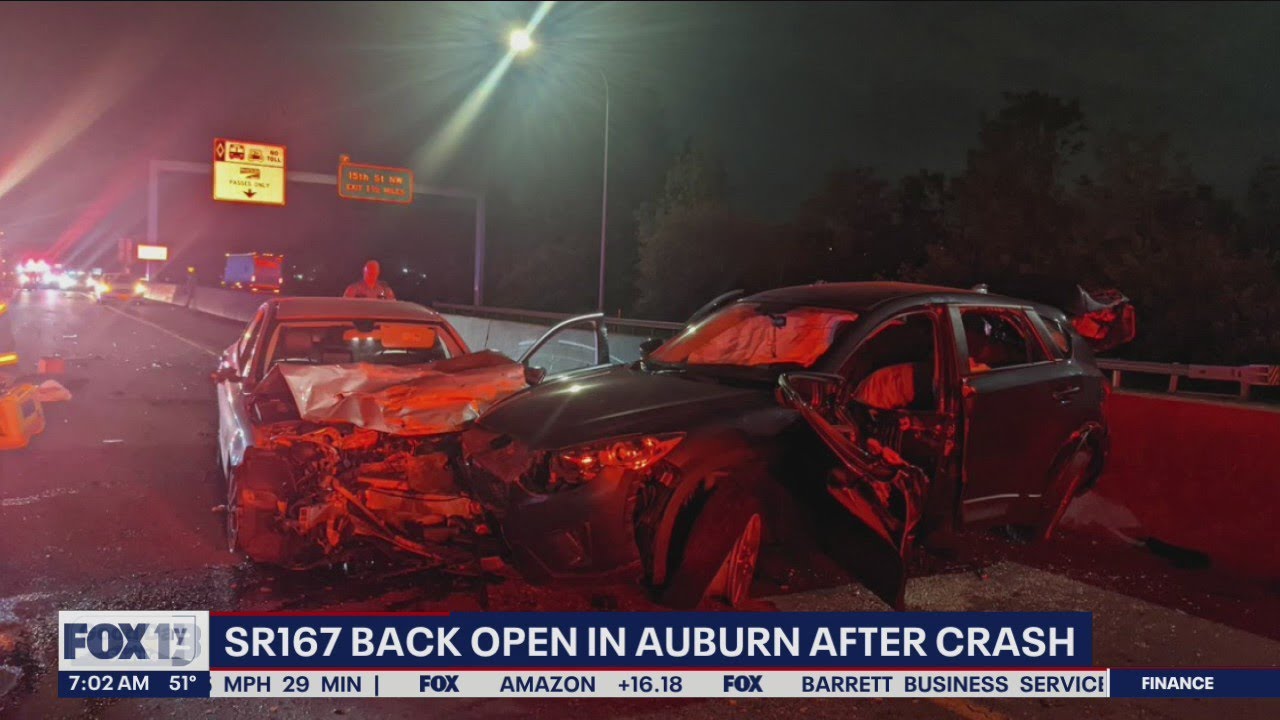 6 cars involved in SR 167 crash in Auburn | FOX 13 Seattle - YouTube