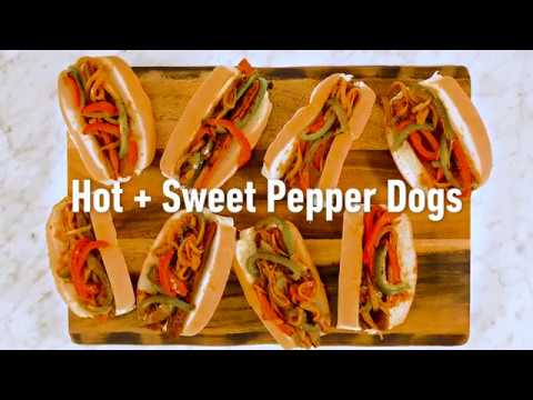 Simple Hot + Sweet Pepper Dogs Recipe - The hot and sweet flavor combination in this recipe make for one delicious frank!
