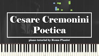 Cesare Cremonini - Poetica (piano tutorial)