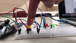 Switch Button with 2 LED Arduino