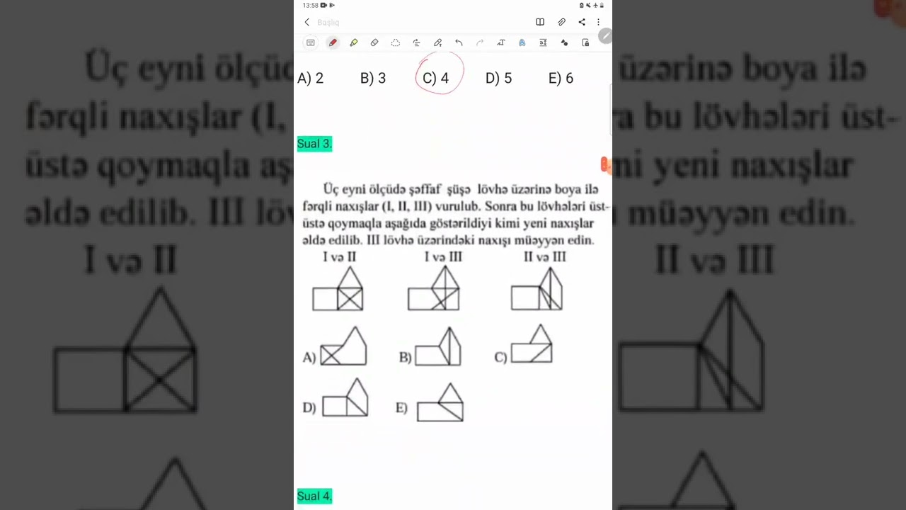 Məntiq, Qəbul sualları 》》Qoşqar Əlizadə izahında