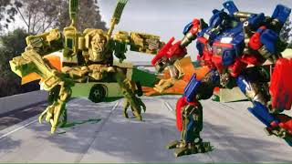 Transformers (2007) Optimus Vs Bonecrusher - Stop Motion
