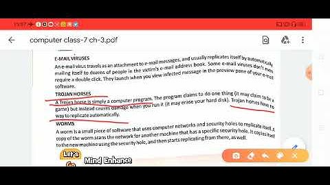 Class 7 Computer Chapter-3 Virus Single Part