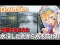 大雨で浸水した街から水を全部抜くシュミレーションゲーム『 DrainSim 』【 エビオ/にじさんじ 】