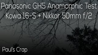 My first anamorphic test / Kowa 16-S + Nikkor 50mm f/2 + Panasonic GH5