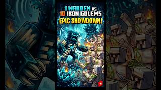 1 warden versus 10 iron golem 😾#minecraft #gaming #trending #phonk #minecraftyoutuber #wardan