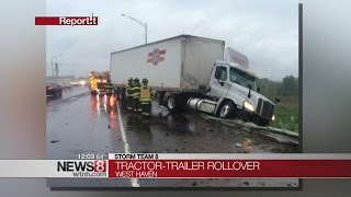 West Haven Tractor-Trailer crash slows Monday commute