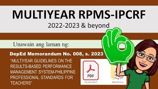 IPCRF 2022-2023: DepEd Order No. 008, s. 2023 (Part 1)