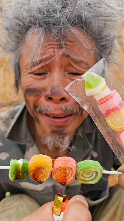 Poor old man eats rainbow candy and burns glue on fire p31 - @Taphoa2025
