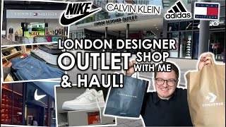 LONDON DESIGNER OUTLET SHOP WITH ME & HAUL | Nike, Adidas, Tommy Hilfiger, Converse and more!