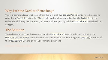 How to Fix the ASP.NET Update Datalist by Timer Issue