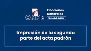 EG 2026: Printing of the second part of the electoral register