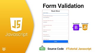 Form Validation in Javascript Bootstrap | Cara membuat form validation di javascript dan bootstrap