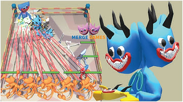 Merge Blue Monster vs Monster: Funny Gameplay (iOS,Android) Part 2 - Unlock Faceless Bugaboo