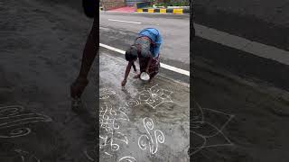 #short #tutorial #muggu #drawing #rangoli 2 Tutorials Muggu Kolam free Hand