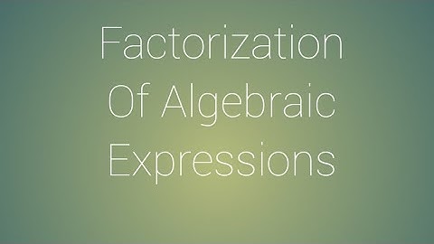 Factorization Of Algebraic ExpressionsEx7.3Q11-20#8(goyal brothers)