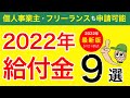 【給付金】2022年の個人事業主・フリーランス対象の支援策 9選〜概要・対象者〜最新版