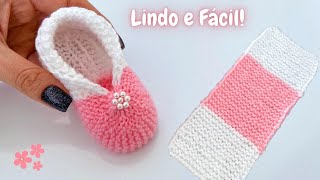 SAPATINHO DE TRICÔ PARA BEBÊ PASSO A PASSO FÁCIL