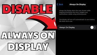 How To Disable Always On Display Iphone
