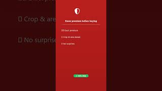 🛡️ Insurance Premium Calculator — KisanMitra Farming App #Shorts