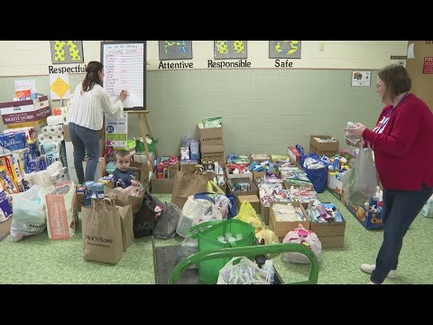 Students at Langlade Elementary School are gathering items, part of 'Help for the Homeless Drive'