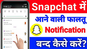 snapchat ki notification kaise band kare|how to turn off snapchat notification