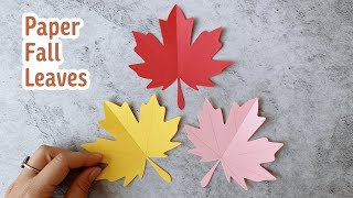 Classroom Craft Idea: Fall Paper Leaf Cutouts
