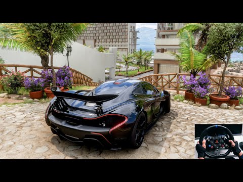 McLaren P1 in Forza Horizon 5 | Logitech G29 & Gear Shifter Gameplay